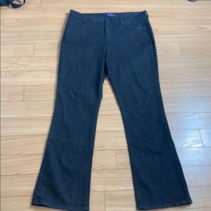 NYDJ  Bootcut Black Jeans with fancy rear size 16